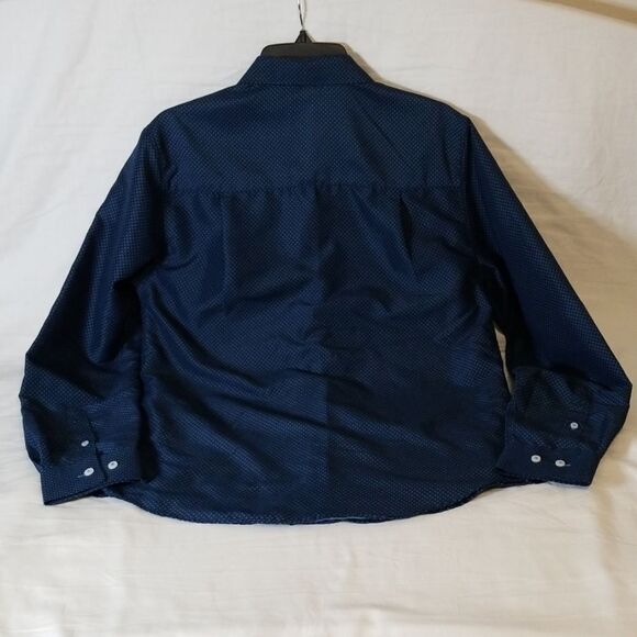 Signature Studio Modern Fit Navy Dress Shirt - Picture 6 of 8